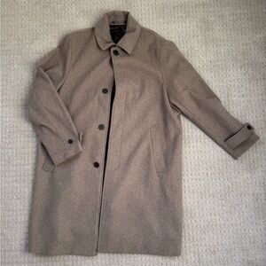 Men's Brown Wool Trench Coat
